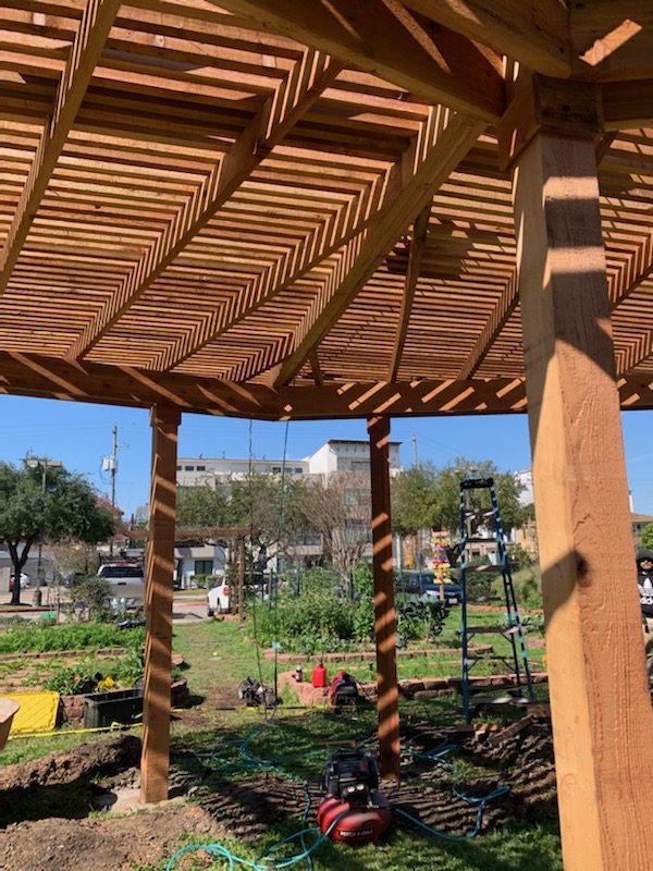Backyard pergola patio cover