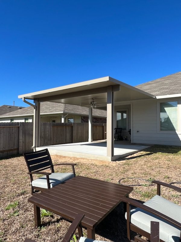 Patio Cover with concrete slab built in Spring TX