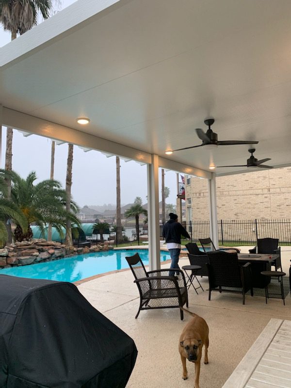Patio cover on Lake Conroe
