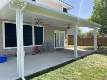 Patio cover with insulated roof panels built in Houston, TX