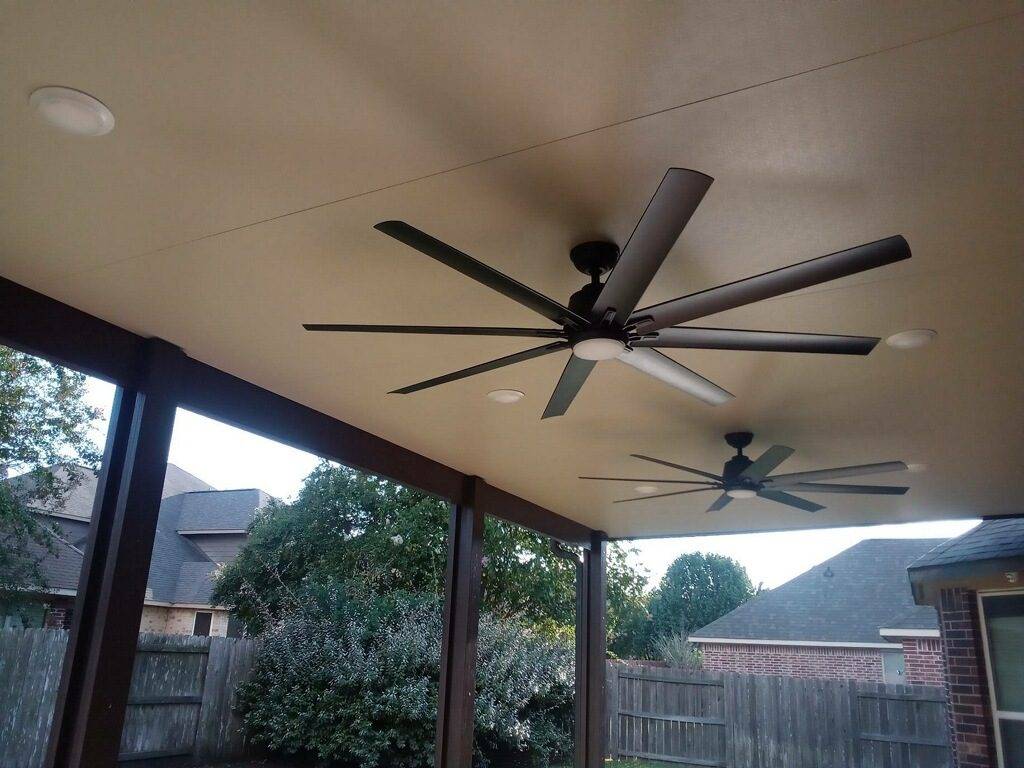 patio cover in humble tx with ceiling fans